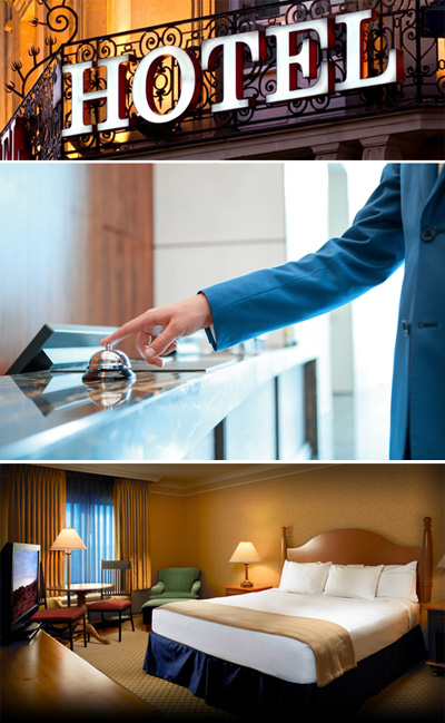 Hotel service bell at reception